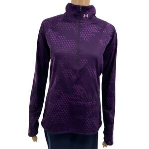 Under Armour Purple Mileage Printed 1/2 Zip Pullover Top